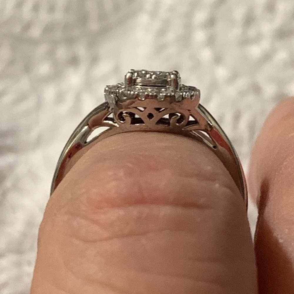 Round Brilliant 1/4 ct Lab Created Diamond Ring Sterling Silver Size 7 - Picture 5 of 12